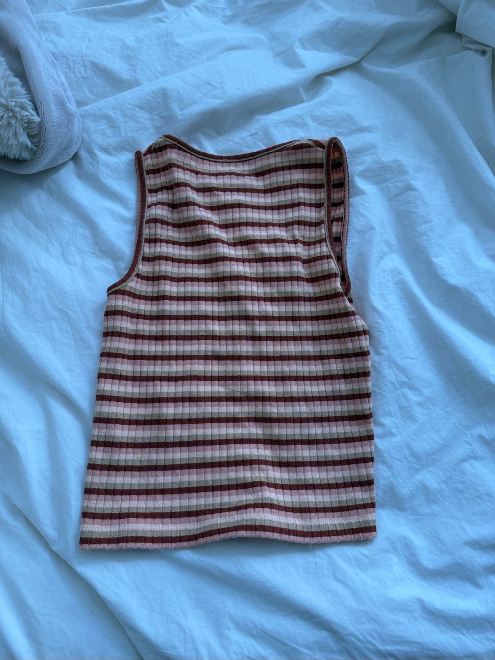 Madewell Striped Button-Front Ribbed Tank Top - Picture 2 of 2
